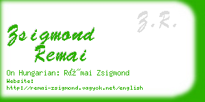 zsigmond remai business card